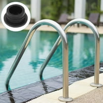NICEXMAS Swimming Pool Maintenance Swimming Pool Ladder Bumper Caps Black Rubber 2Pcs