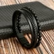 thumbnail image 4 of Pulsera de cuero con cuentas para hombre, brazalete clásico de piel multicapa con cuentas de ojo de tigre, joyería 2023, 4 of 4