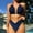 Navy, variant on YHAJDS Womens Bikini Swimsuits Solid Color Bandeau Bathing suit 2 Piece Swimwear