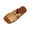 Brown, variant on Women's Flat Sandals Dressy Summer Square Open Toe Slip On Leather Slide Sandals Black 5.5