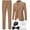 Camel, variant on Men Slim Tuxedo Suits Business Casual 6 Piece Set Jacket Pants Vest Male Wedding Groom Blazer Coat Trousers Bow Tie Set
