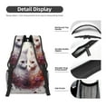 thumbnail image 4 of Yiaed White Red Cat Couple Print School Backpack College Backpack Daypacks for Students High School Spacious and Durable Daypack for Work and Travel-One Size, 4 of 6