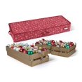 thumbnail image 2 of Covermates Keepsakes Adjustable Underbed Ornament Storage Bag, Carrying Handles, Padded Protection - Holiday Storage-Red Snowflake, 2 of 8