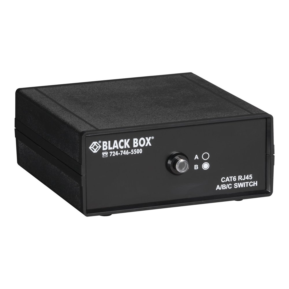 Black Box 2to1 CAT6 10GbE Manual Switch (ABC) Switch desktop