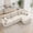 Beige, variant on GEEYOO Loveseat Sofa for Small Spaces with 2 Pillows,Modern Chenille Deep Seat Couch for Living Room,Assembly Required,Brown
