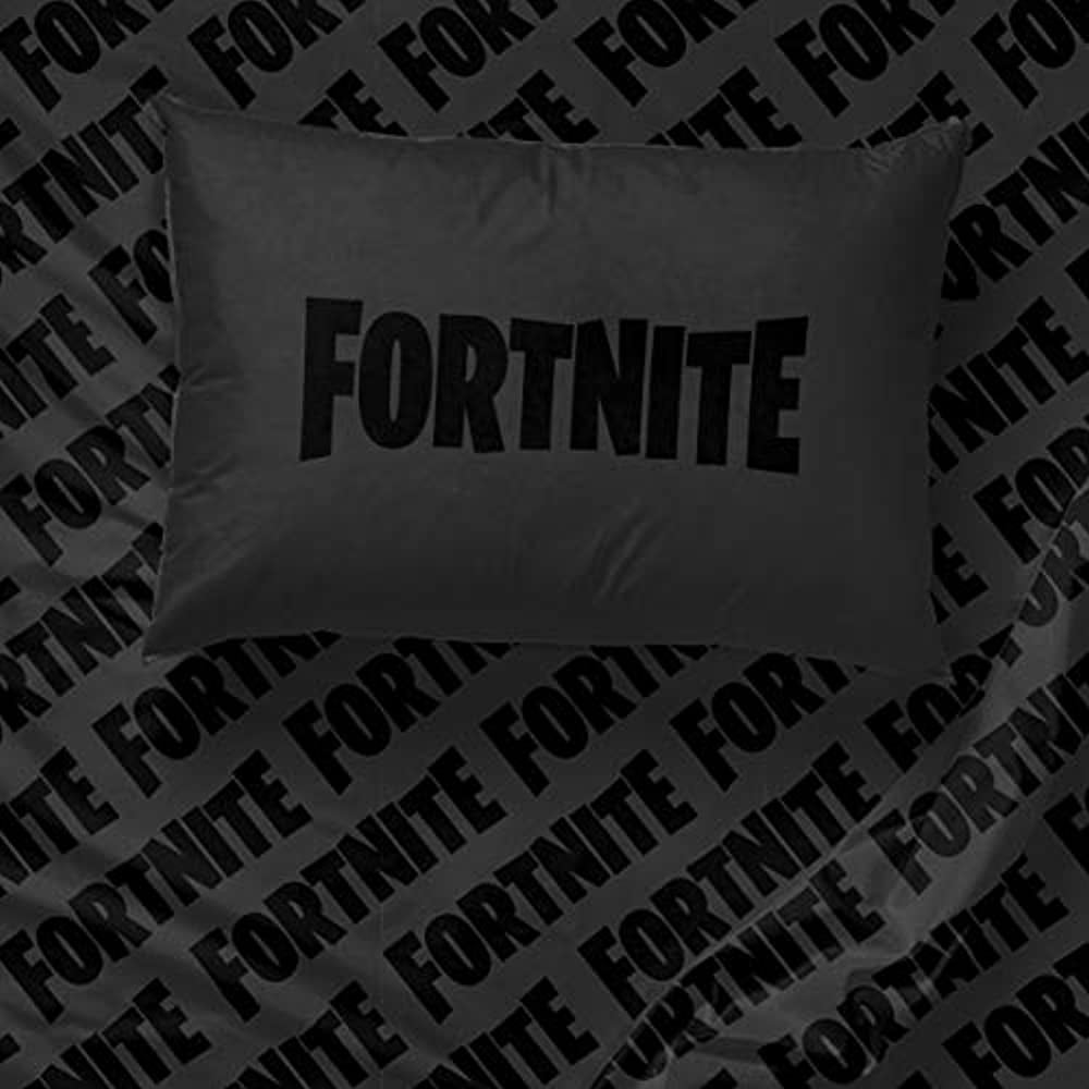 Fortnite Neon Warhol Black 4 Piece Twin Bed Set, 100% Microfiber