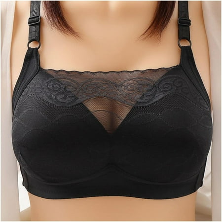 

PANOEGSN Woman s Fashion Plus Size Wire Free Comfortable Push Up Hollow Out Bra Underwear womens underwear sexy underwear for women