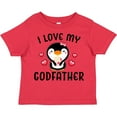 thumbnail image 3 of Inktastic I Love My Godfather with Cute Penguin and Hearts Girls Toddler T-Shirt, 3 of 5