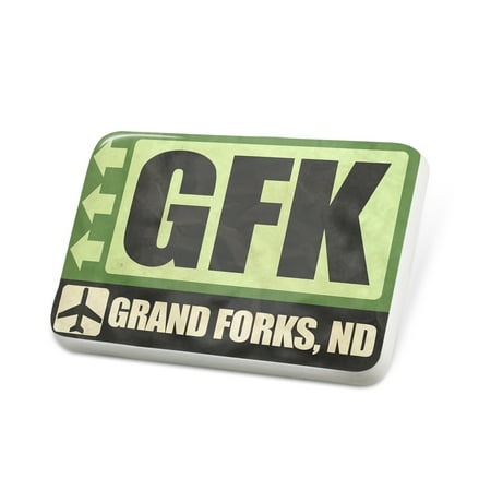 Porcelein Pin Airportcode GFK Grand Forks, ND Lapel Badge – (Best Restaurants In Grand Forks Nd)
