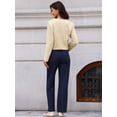 thumbnail image 3 of DARING DIVA Women's Tweed Long Sleeve Button Down Cropped Blazer S Apricot, 3 of 6