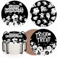 thumbnail image 1 of wonima02 Coaster for Drinks Set of 6, Halloween Funny Ghost Absorbent Round Ceramic Stone Mat, with Cork Base and Metal Holder, Gift for Housewarming Room Bar Decor, 1 of 1