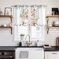 thumbnail image 2 of 2 Panels Kitchen Tier Curtains 39 Inch Length, Spring Floral Pig Grommets Window Treatment Curtain, Weeping Flowers Leaves Farmhouse Watercolor Thermal Curtains Drapes for Living Room/Bathroom, 2 of 9