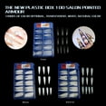 thumbnail image 2 of UDIYO 100Pcs Natural/White/Transparent Full Cover Pointed Oval False Nail Art Tips, 2 of 7