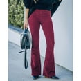 thumbnail image 3 of Pantalones Ajustados, 2 Bolsillos Pantalones Acampanados Elegantes Color Puro De Moda Para El Otoño ANGGREK No, 3 of 6