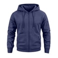 thumbnail image 6 of Men's Hoodies Zip Up Hooded Sweatshirts with Pockets | Sweatshirts;Fall Clothes Outfits;Full Zip Up Hoodie;Long Sleeve Winter Jackets;Relaxed Fit Coat, XL, 6 of 6