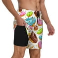 thumbnail image 3 of Fotbe Color Donut Men’s Swim Trunks Quick Dry Swim Shorts Board Shorts with Mesh Lining-Small, 3 of 9