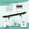 thumbnail image 4 of 31'' Complete Skateboard 7 Layer Canadian Maple Double Kick Deck Skateboards Butterflies doodle style Butterfly for vintage Skate Board for Beginner Adult Gifts, 4 of 5