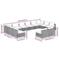 thumbnail image 4 of vidaXL 12 Piece Garden Lounge Set with Cushions Black Poly Rattan, 4 of 4