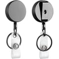 thumbnail image 1 of Llavero Retráctil, Yoyo para Gafete con Clip de Metal, Clip Retráctil para Tarjetas de Identificación, Carrete retráctil con Cable, Porta Llaves retractil Redondo, 1 of 4
