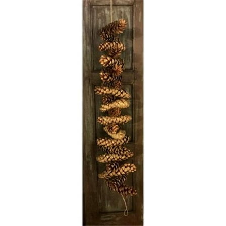 Metrotex Designs 41165 30 in. Gold Tipped Pine Cone Garland