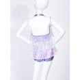 thumbnail image 5 of Aislor Kids Girls Halter Ruffles Sequins Gymnastics Leotard Tutu Skirted for Modern Jazz Ballet Lavender 4, 5 of 7
