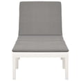 thumbnail image 2 of vidaXL Chaise Longue avec Coussin Plastique Blanc, 2 of 5