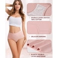 thumbnail image 4 of Gingprous Womens Cotton Underwear High Waist Full Coverage Briefs Soft Breathable Panties Stretch Underpants 5 Pack, 4 of 9