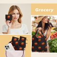 thumbnail image 6 of 5 Pack Foldable Shopping Bag,Black Halloween Pumpkins Reusable Grocery Bags with Pockets,Large Reusable Tote Bags with Handles Waterproof & Lightweight, 6 of 6