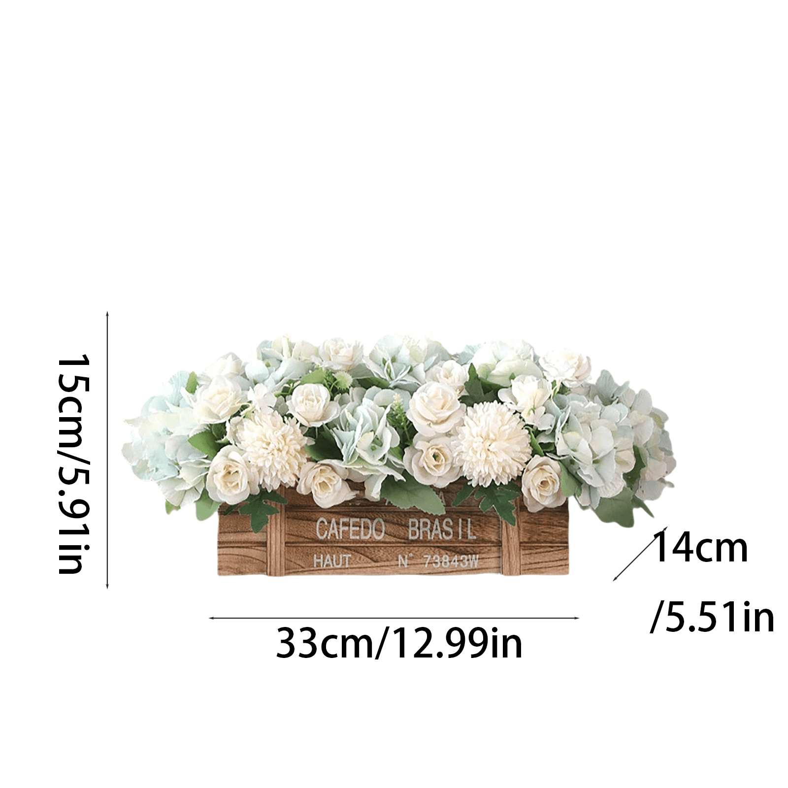 Flower Arrangement with Wooden Vase, Ongmies Exquisite Autumn Faux Botanical Arrangement – Realistic Dried Greenery for Cozy Living Room & Windowsill Displays, Artificial Flower Centerpieces