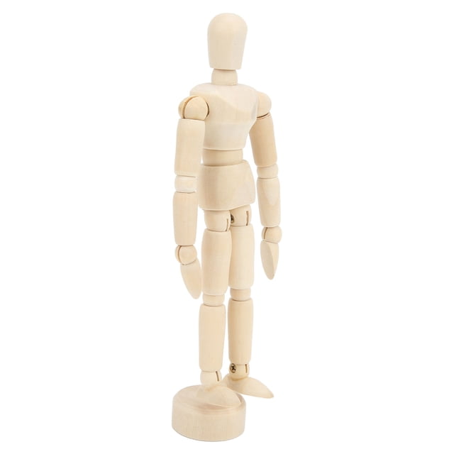 Wooden Mannequin Drawing Model Artist Mannequin 14 Rotatable Joints Flexible Poseable Human Body Proportions for Sketching Animation Decor