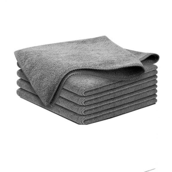 5 Pcs Grey Cleaning Cloth for Glass,Lint Free Microfiber Towels,Ultra Absorbent Rags,for Window, Mirrors,Glasses, Wind (15.7*11.8In)