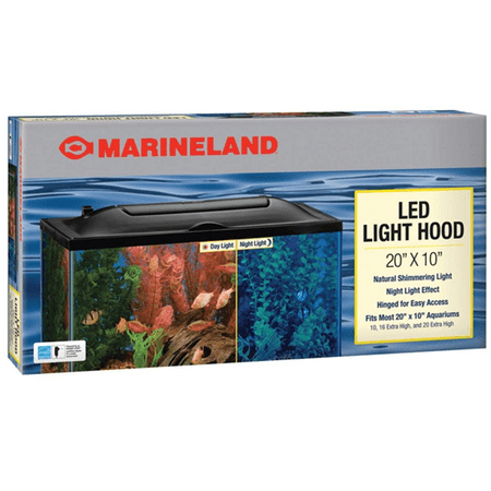 Marineland LED Light Hood for Aquariums Day & Night Light, 20x10 inch