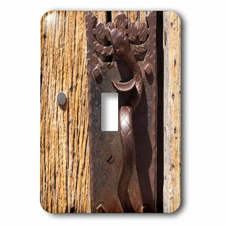 3dRose USA, Arizona, San Xavier del Bac Mission. Bronze snake handle on door., 2 Plug Outlet Cover