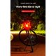 thumbnail image 3 of 2X Luces de Bicicleta Luz Trasera de Flash Una Prueba de Agua Luz Trasera de Bicicleta Luz Trasera de Bicicleta de Montaña Faros Delanteros Y Luces Traseras LED Rojo, 3 of 10