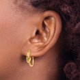 thumbnail image 3 of 14k Yellow Gold Double Hoop Earrings Round, 3 of 8