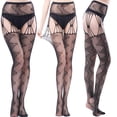 thumbnail image 2 of Intimates Women's Long Tube Suspender Socks Open File Temptation Panties Silk Stockings, 2 of 8