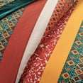 thumbnail image 4 of Lush Decor Boho Stripe 3-Piece Duvet Cover Set, Turquoise/Tangerine, Full/Queen, 4 of 8