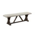 thumbnail image 1 of - Banc, Tissu Gris, Finition Brun Rustique & Chêne - Pascaline, 1 of 1