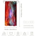 thumbnail image 5 of Red Modern Galaxy Decor Shower Curtain Romantic Purple Abstract Starry Sky QuickDrying Waterproof Polyester Fiber with Plastic Rings into a Cosmic Wonderland (72"x36), 5 of 6