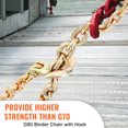 thumbnail image 4 of KFFKFF Cargo Chain, 4900lbs Capacity, 5/16''x20' G80 Chain with Hooks, DOT Approved, Galvanized Manganese Steel for Secure Towing, Industrial & Construction Use, 2-Pack, 4 of 8