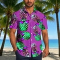 thumbnail image 1 of Blusa y camisa de manga corta con cuello vuelto para hombre, blusa informal de moda con botones estampados, blusa de manga corta con cuello vuelto, blusa de poliéster para hombre, 1 of 6