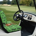 thumbnail image 6 of Pzuqiu Golf Cart Backrest Bottom Seat Cover Soft Polyester, Compatible with Outdoor Golf Carts, for Club Car Precedent Ezgo Club Car Cart, St patrick's day, 6 of 10