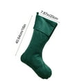 thumbnail image 2 of Soft Fleece Christmas Stockings, Plush Hanging Socks for Holiday Scene Decoration, Festive Hanging Accessories, Christmas Home Decor, Fireplace Mantel Ornaments for Gifts, 16*7.87in, Green, 2 of 7