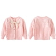 thumbnail image 3 of URMAGIC Baby Girls Bowknot Cardigan Long Sleeve Knit Sweaters Kids Cute Casual Loose Outerwear Coats, 3 of 10