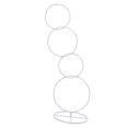 thumbnail image 4 of HOMYL Backdrop Stand Aisle Decor 4 Tiers Metal Circle Wedding Arch Stand with Base White, 4 of 8