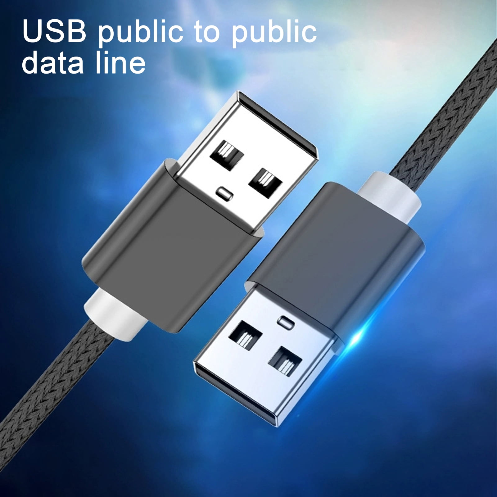 ASKMZ 2A Super Speed Dual-head USB2.0 Male to Male Data Extension Cable Cord for Mobile Hard Disk Computer