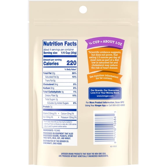 Kroger Small Pecan Chips 4 oz - Pack of 1