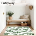 thumbnail image 3 of ODIKA 3'x5' Machine Washable Non-Slip Area Rug, Enchanted Fern Frond Botanical Wilderness Natural Sanctuary High Traffic Rug, Green, 702623, 3 of 5
