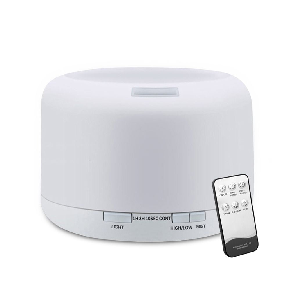 110V 500ML RGB Aroma Diffuser with Black Controller 7 Changing Colors