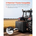 thumbnail image 2 of KFFKFF Ballast Box, 3-Point Category 1 Tractor Ballast of 800 lbs Capacity, with Standard 2 Inch Hitch Receiver, Heavy-Duty Steel 5 ft³ Large Volume, Black, 2 of 9